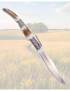 Damascus Knife Third Deer, Authentic Luxury Horn 2