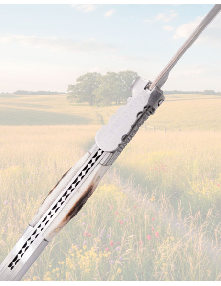 Damascus Knife Third Deer, Authentic...