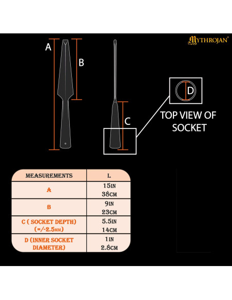 Viking Steel Spearhead, Blunt Tip
