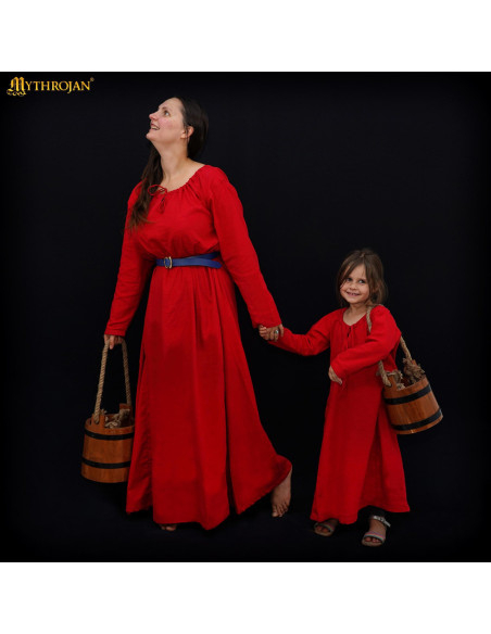 Long Medieval Cotton Dress model...