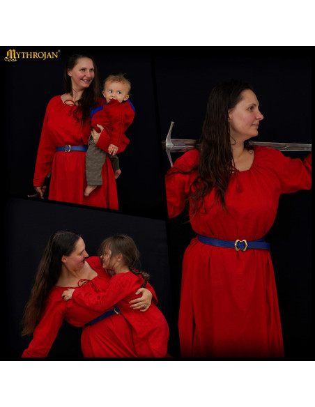 Long Medieval Cotton Dress model...