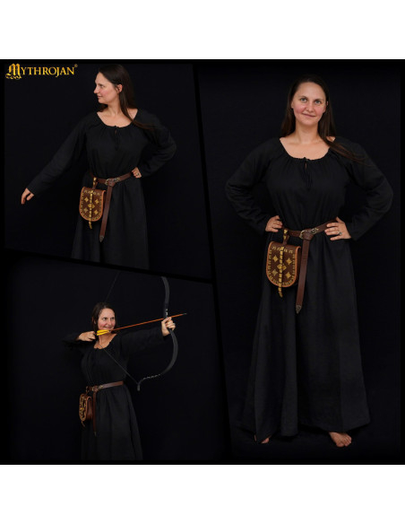 Long Medieval Dress in Cotton Model...
