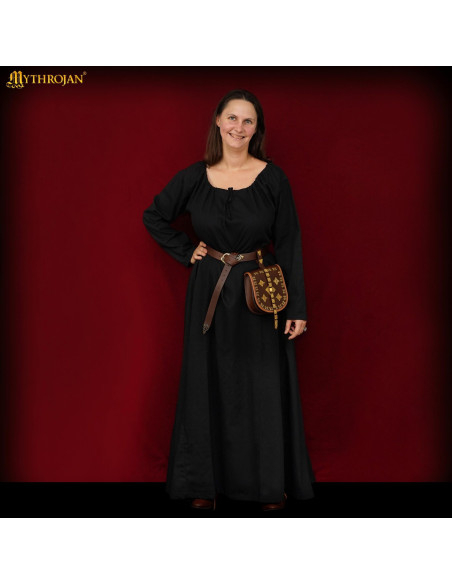 Long Medieval Dress in Cotton Model...