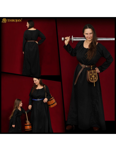 Long Medieval Dress in Cotton Model...