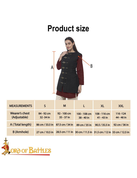 Sleeveless Medieval Gambeson for...