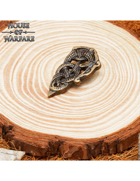 Viking Belt Tip in Antique Brass