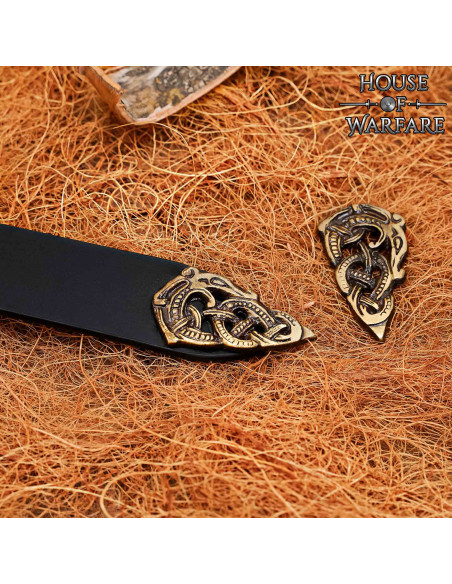 Viking Belt Tip in Antique Brass