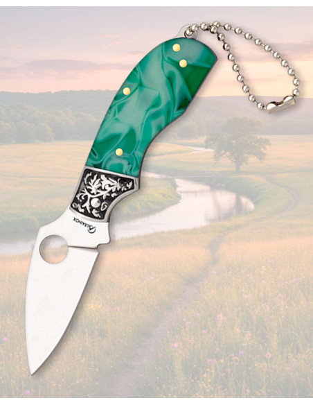 Green Acrylic Pocket Knife, 5.8 cm...