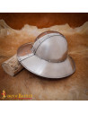 Medieval Kettle Helm with Genuine Leather Lining, 18 Gauge