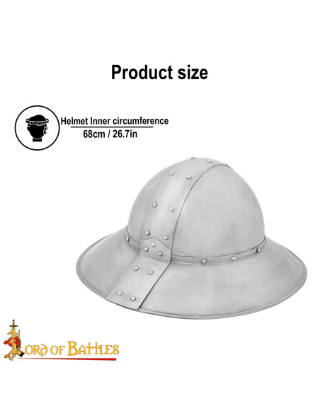 Medieval Kettle Helm with Genuine...