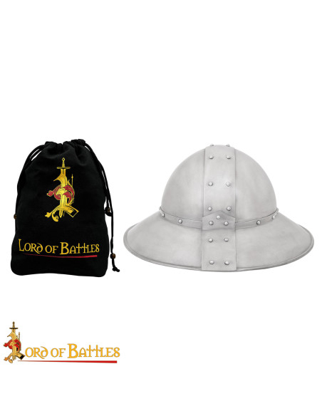 Medieval Kettle Helm with Genuine...