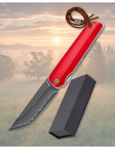 Albainox Folding Knife with Stainless Steel Blade and Red...