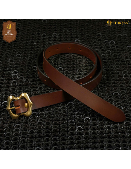 Renaissance Medieval Leather Belt, Brown