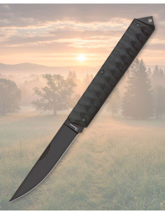 Albainox Piston Knife 7.8 cm Stainless Steel Black Blade