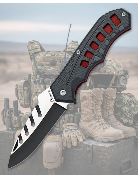 Albainox Tactical Knife ABS Red Liner...