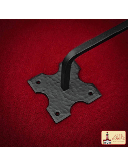 Hand-forged medieval towel holder in...