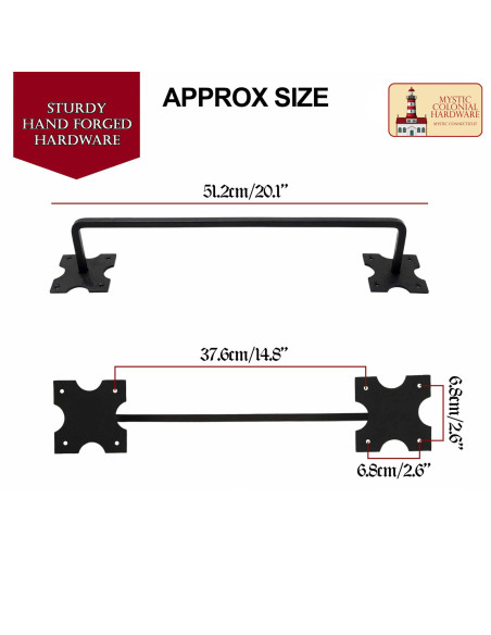 Hand-forged medieval towel holder in...