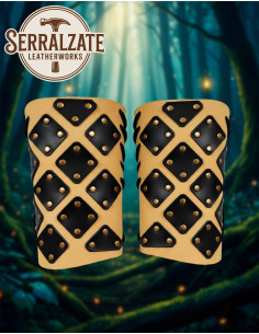 Fantasy Warrior Bracelets, Natural Leather