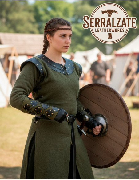 Reinforced Medieval Bracers Olive...