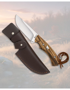 Albainox hunting knife with Toro emblem, with sheath