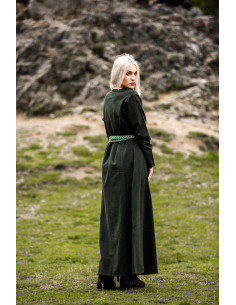 Medieval Dress Alvilda with Round Neck, Green 2