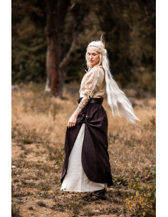 Medieval Skirt Elise Brown-Natural 2
