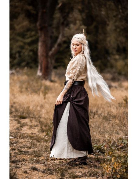 Medieval Skirt Elise Brown-Natural