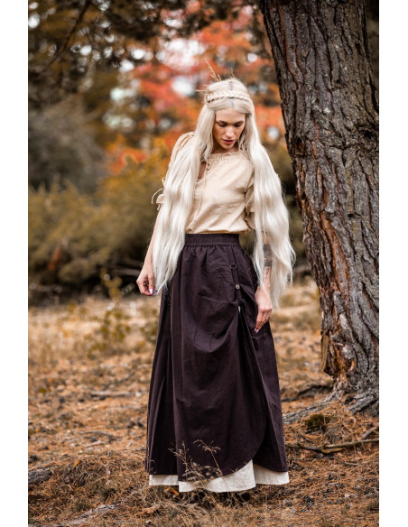 Medieval Skirt Elise Brown-Natural