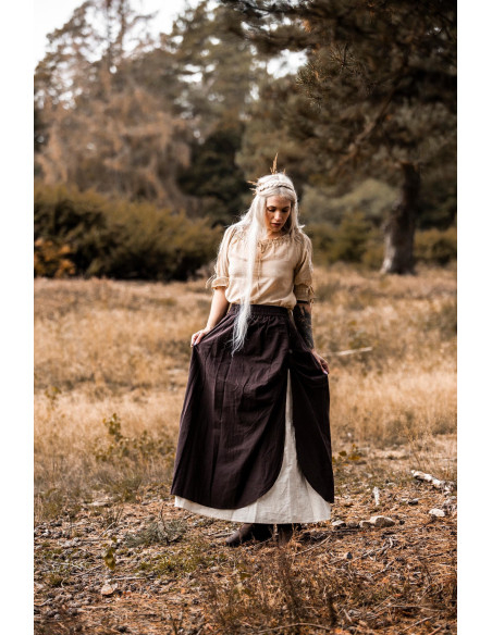 Medieval Skirt Elise Brown-Natural