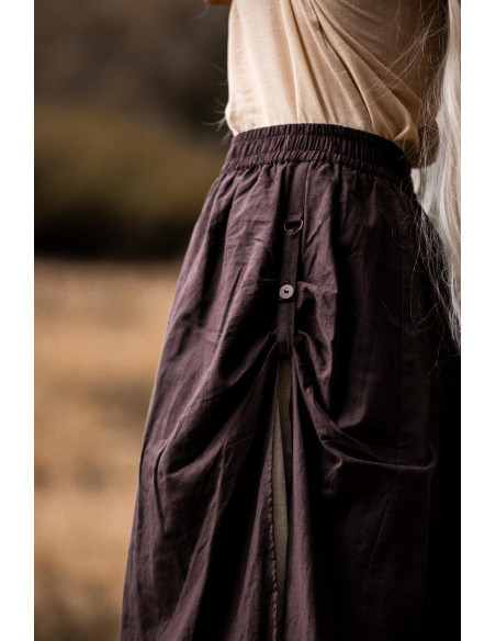 Medieval Skirt Elise Brown-Natural