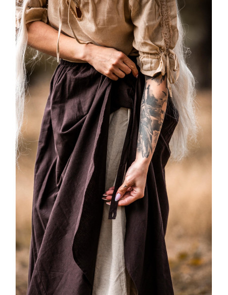 Medieval Skirt Elise Brown-Natural