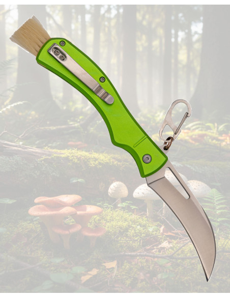 Third Mushroom Knife, Green Aluminum...