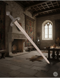 Alfonso X sword, rustic finish