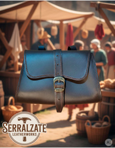 Medieval Waist Pouch for Historical Recreation, Brown