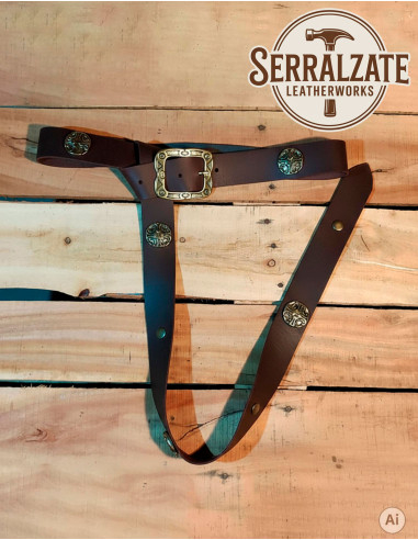 Northern Explorer Belt with Engraved Buckle, Brown