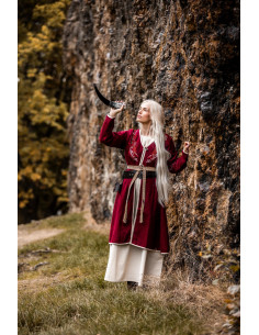 Birka Skadi Women's Viking Cloak, Red 2