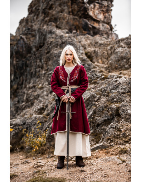 Birka Skadi Women's Viking Cloak, Red