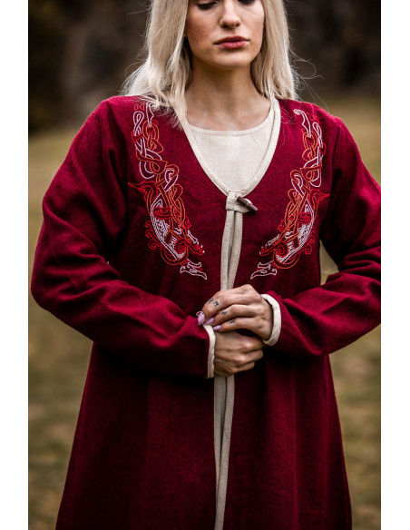 Birka Skadi Women's Viking Cloak, Red