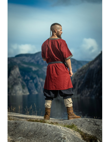Loki Short Viking Tunic, Red