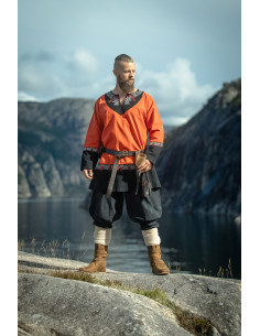 Short Viking Tunic Freydis model, orange color