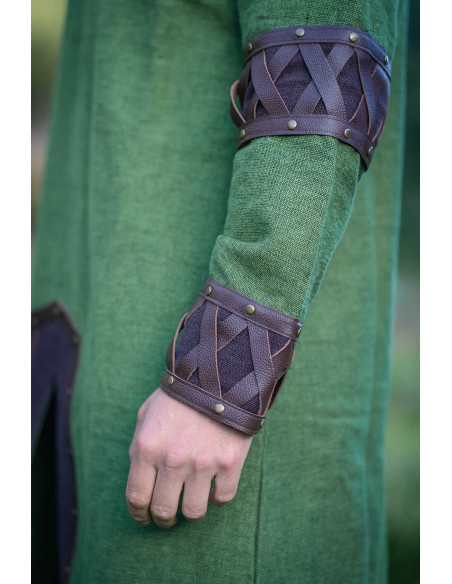 Leif Viking Tunic, Green with Genuine...