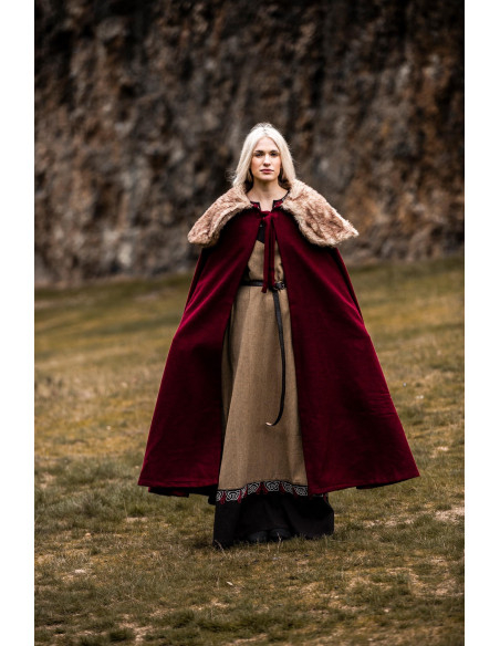 Unisex Viking Cape Model Janne, Red
