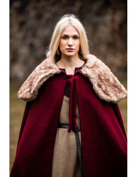 Unisex Viking Cape Model Janne, Red