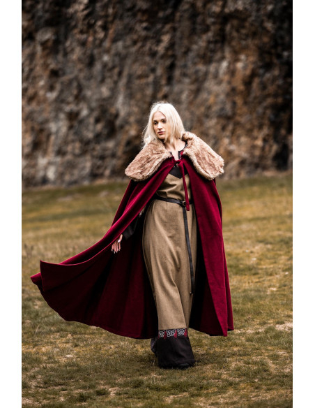 Unisex Viking Cape Model Janne, Red