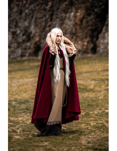 Unisex Viking Cape Model Janne, Red