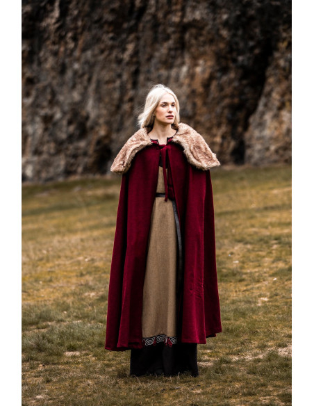 Unisex Viking Cape Model Janne, Red