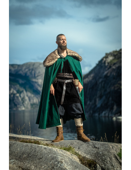 Unisex Viking Cape Model Janne, Green