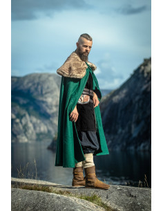 Unisex Viking Cape Model Janne, Green 2