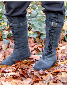 Taras Model Black Medieval Lace-Up Boots