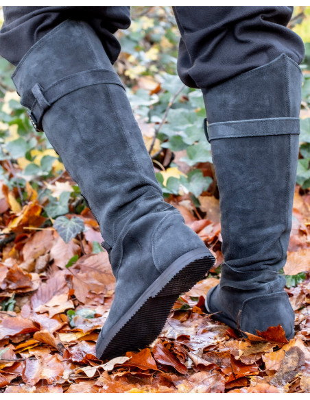 Taras Model Black Medieval Lace-Up Boots